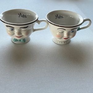 Vintage 80's Pair of Baileys Irish Cream Limited Edition Yum Faces Mugs